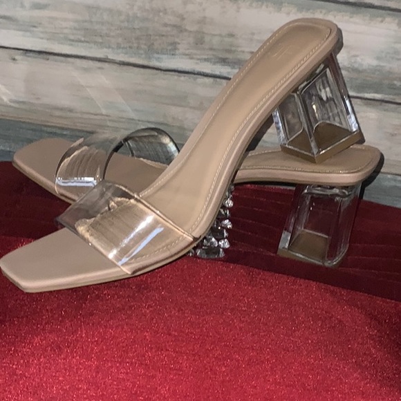 JustFab Shoes - Clear Heeled Sandal